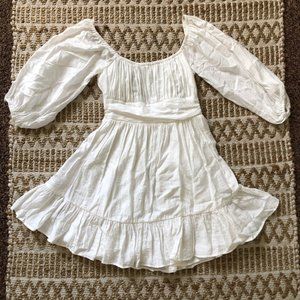 Hello Molly White Peasant Dress